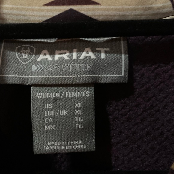 Ariat Women's Geometric Pattern Jacket - Brown and Cream - Picture 6 of 10